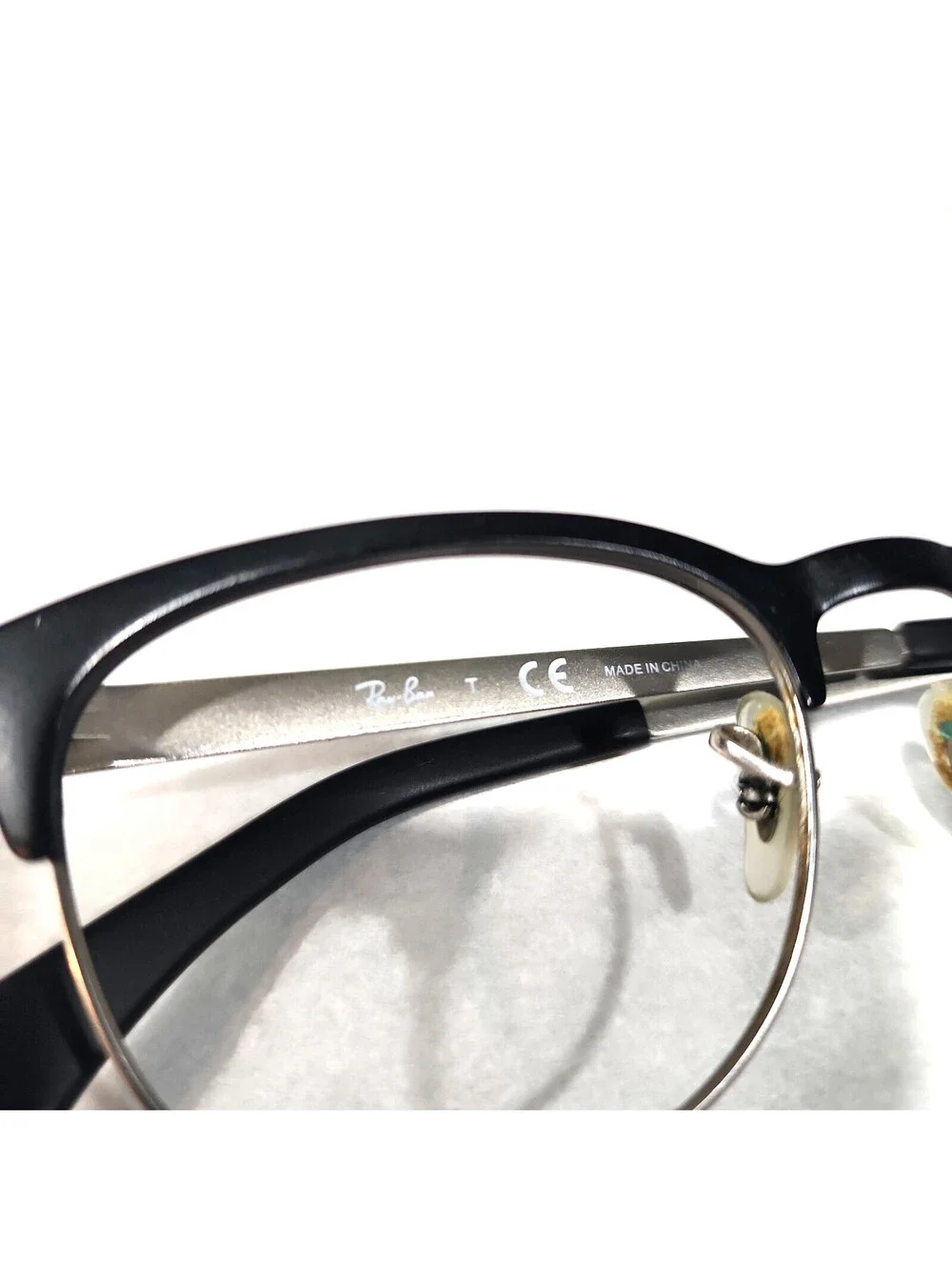 Ray Ban RB6317 2832 Black Silver Metal Round Eyeglasses 49-20 140